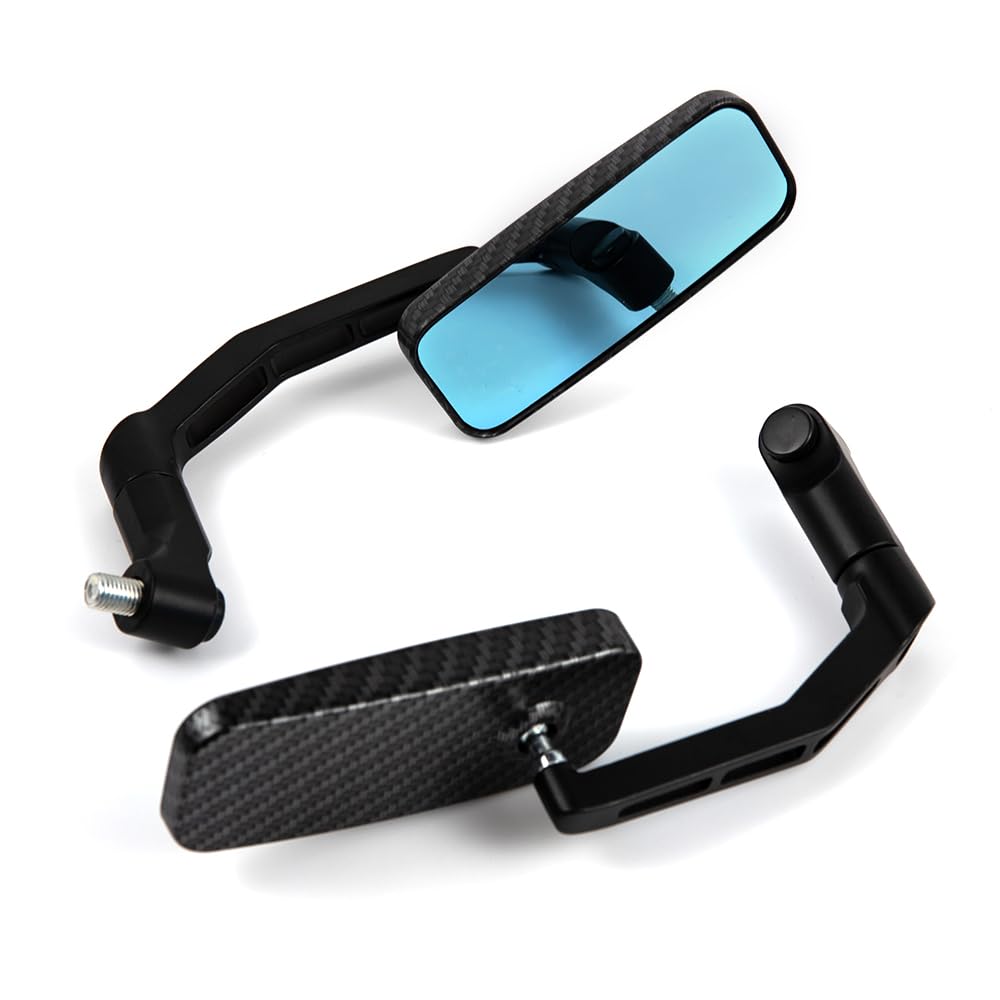 Specchietti Moto Chrome Universale CNC Alluminio 8 mm 10 mm Specchietto Retrovisore Mot(nero)