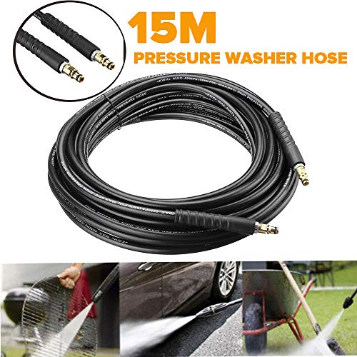 Fesjoy Hose, 15 M High-Pressure Cleaning Hose Compatible with Kar-Cher K-Series K2 K3 K4 K5 K7