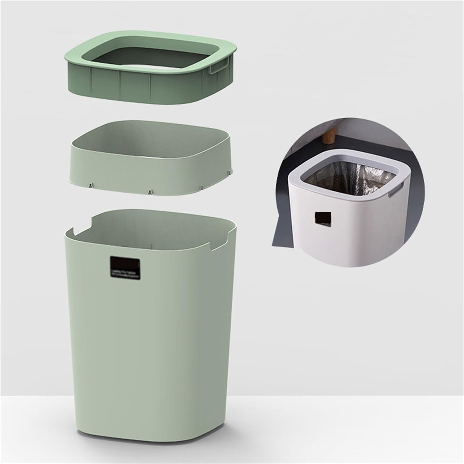 Cestino per la spazzatura interno alla moda, 12l Bidoni della spazzatura senza coperchio for la casa Soggiorno Camera da letto Cestino for rifiuti semplice Bagno Cucina Cestino for carta igienica Cest