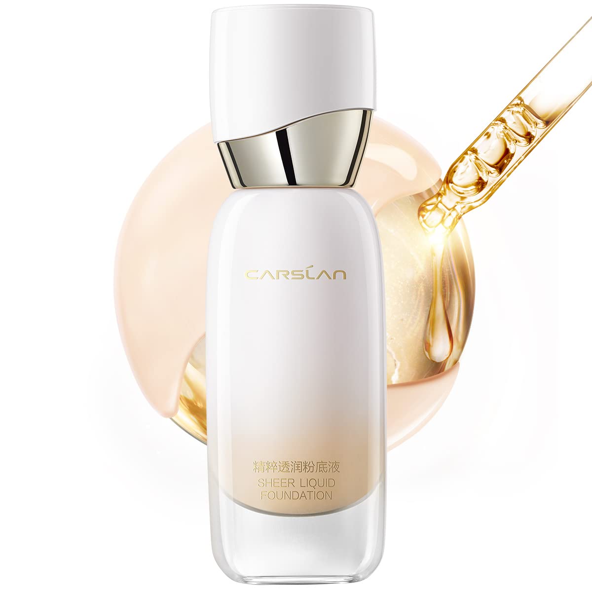 Sheer Liquid Foundation With Hydrating Serum, 24H Long-Lasting Moisturization, Medium Full Coverage, Anti-Aging, Build Dewy Health Skin, W01 Nude Beige, 1 FlOz 1 Fl Oz (Pack of 1) W01 Nude Beige