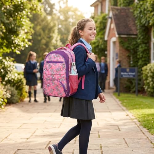 Image of Stylbase Kid School Backpack Bag for Girls and Boys | Ideal School Picnic Travel & Travelling Bag |17 Inches 4 Compartments, Water-Resistant Multipurpose for Kids