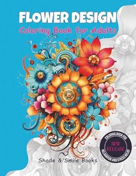 Paperback Flower Design Coloring Book for Adults Book