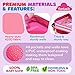 Funtasit Kids Travel Tray All-in-One Carry Bag, Play Table, Storage and Tablet Holder with Detachable Back - Side Pockets - Sturdy, Leakproof, Easy Clean. Pink