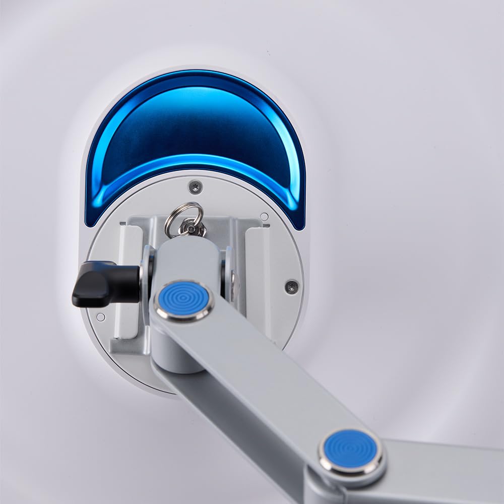 amaran Verge Tischklemme 360° Schwenkarm 1 m Höhenverstellung Neigung Kabelmanagement Silber