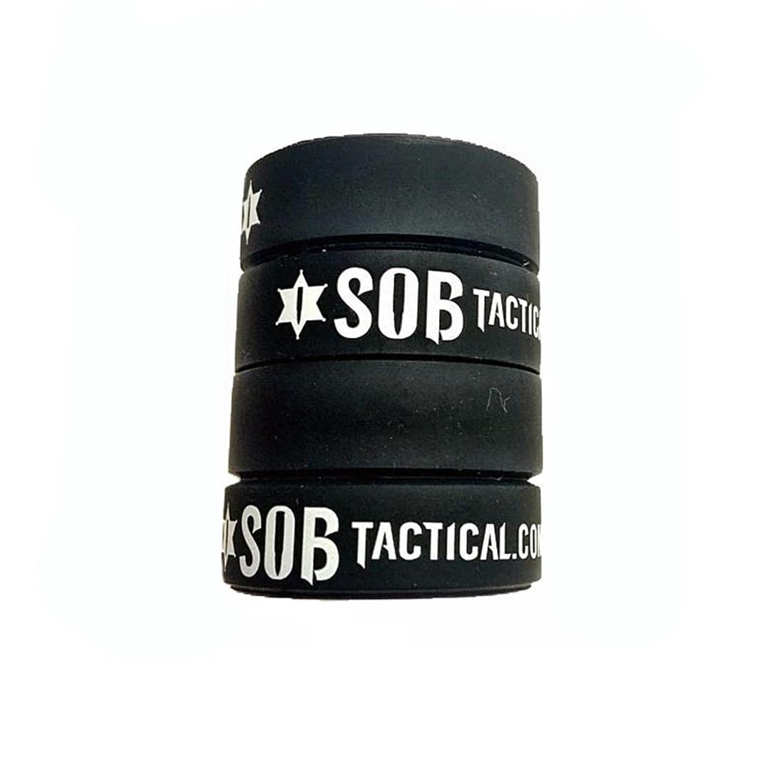 Sheriff of Baghdad Tactical Bag Accessories | Traditional Combat Rubber Bands | Durable, Heat-Resistant, and Versatile | Heavy Duty Sling Retention Bands for Outdoor Gear, Black, 8 Pack