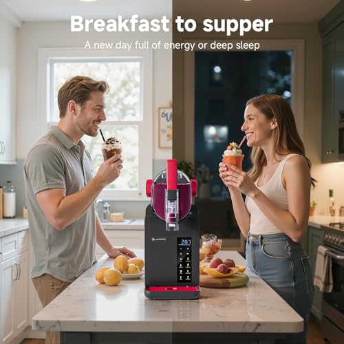Slushie Machine for Home, Frozen Drink&Slushy Machine with Cookbook, Margarita Machine with 6 Presets Programs, No Ice Needed Self-Cleaning Slushy Maker, Cocktails, Frappés, Soft Ice Cream, Milkshakes