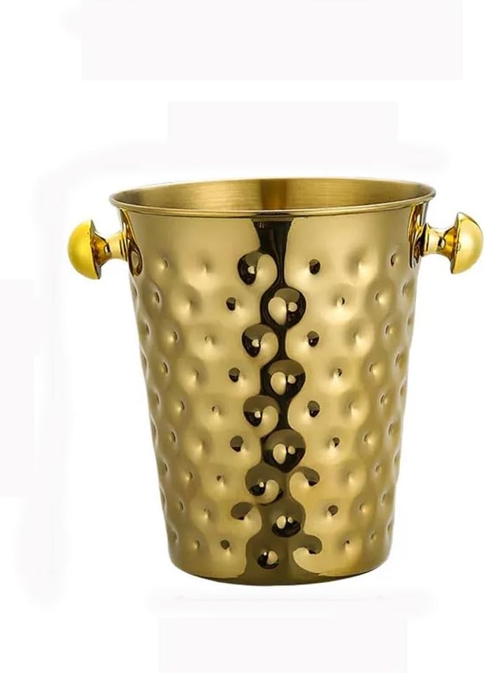 Ice Bucket Light Luxury Oblique Hammer Pattern Stainless Steel Ice Bucket Large Ice Cube Ice Bucket Bar Champagne Bucket Commercial Ice Bucket Ice Buckets For Parties