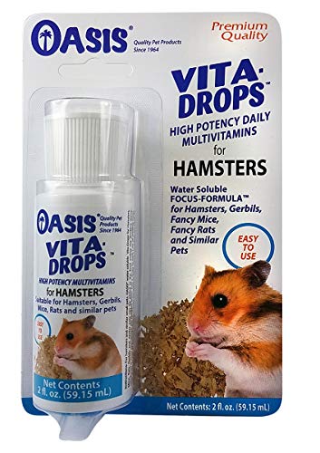 Oasis Hamster Vita-Drops All-in-1 Multivitamins - Daily Vitamin Supplement Supports Healthy Bones & Teeth, Joints & Digestion, Promotes Healthy Skin Coat,...