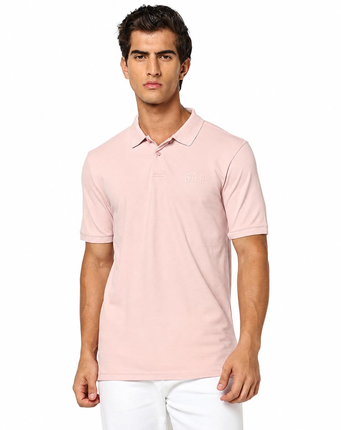 Men Solid Slim Fit Polo Neck Short Sleeves T-Shirt-image-20