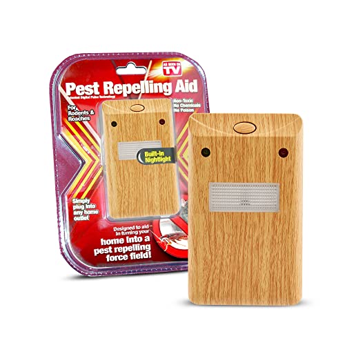 RIDDEX Plus Insect Control- Plug in, Mouse Deterrent - Pest Control for Defense Against Rats, Mice, Roaches, Bugs and Insects (Wood)