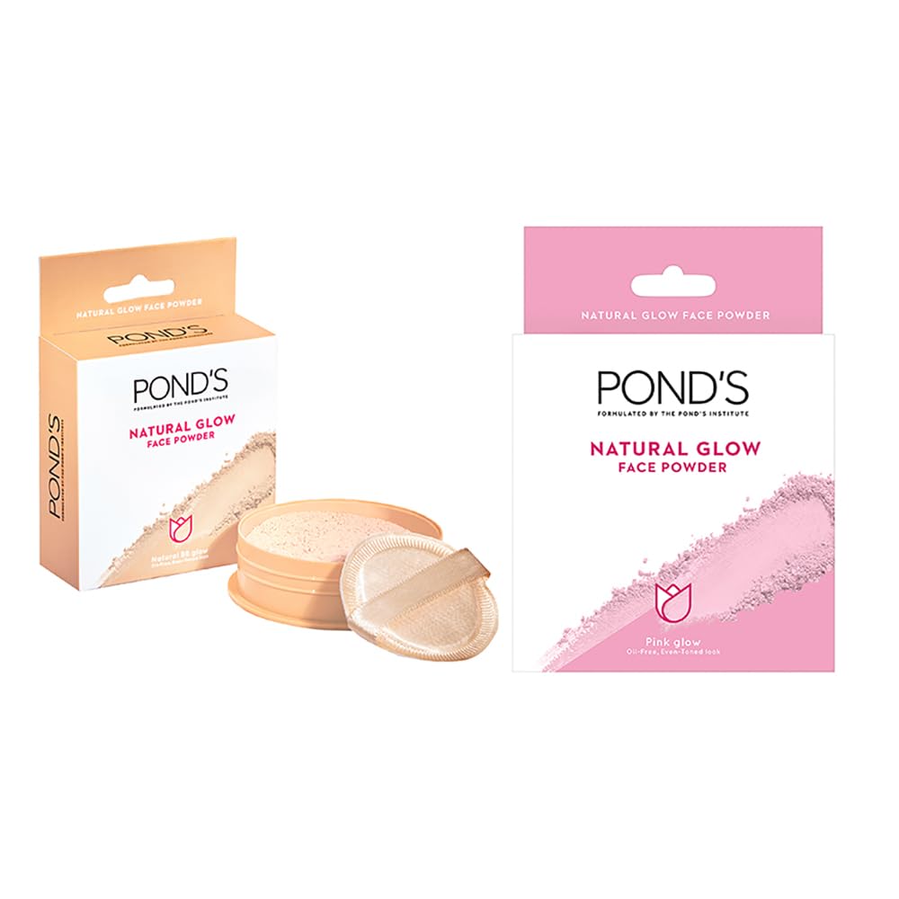 POND'S Natural Glow Face Powder|| Bb Glow - 30G + Natural Glow Face Powder|| All Skin Type Pink Glow - 30 Grams-picture-23