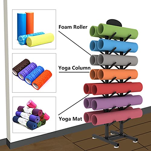 Amazon.co.jp: ヨガマット ストレージラック 大きな背の高いヨガマット