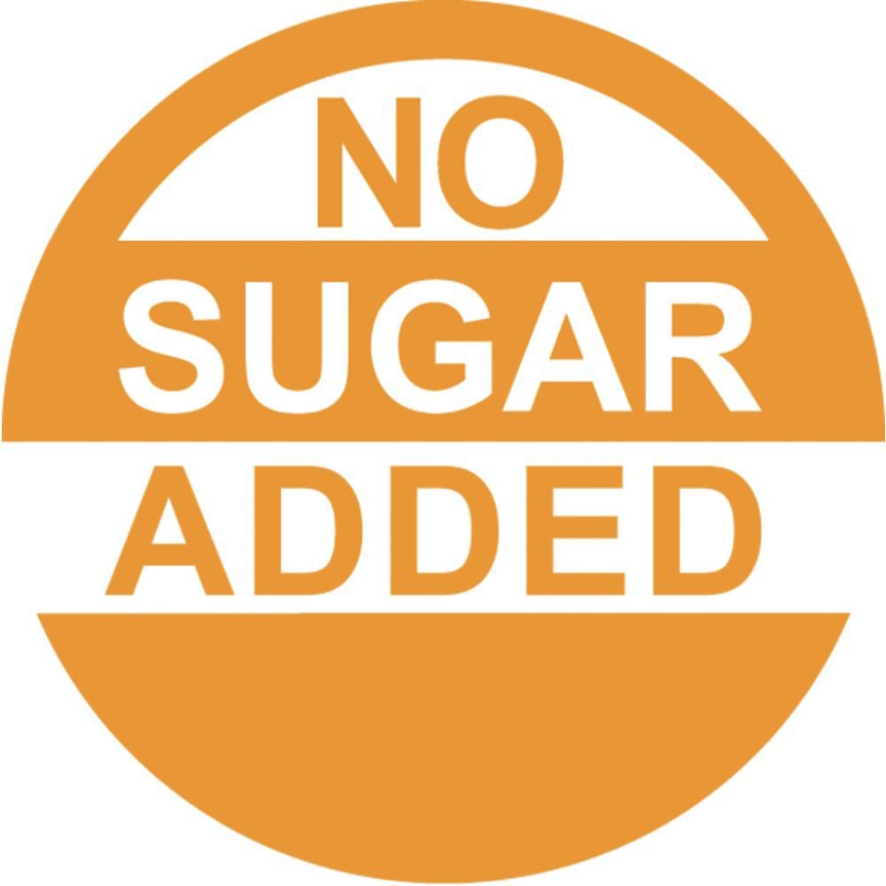 Food Advisory Labels White Imprint "No Sugar Added" - 1"Dia by HUBERT – 1 inch, Paper, Orange, Pack of 1000, Model 42988