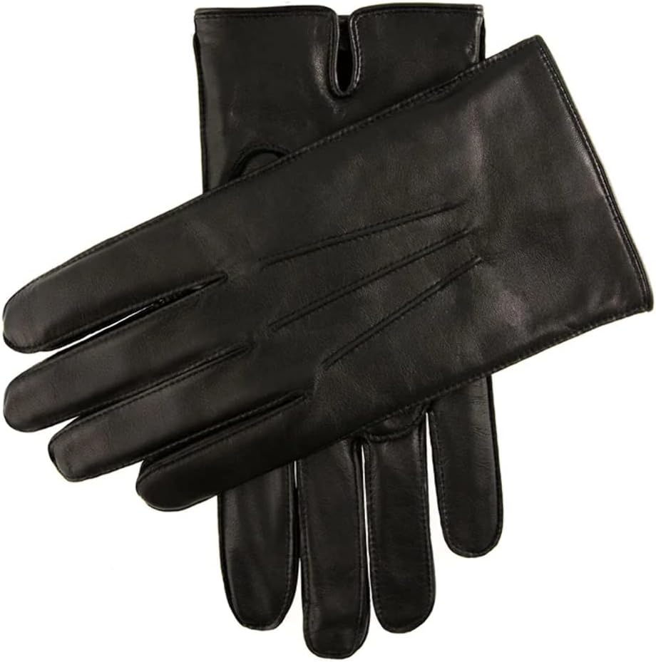 Dents Hastings Fleece Lined Hairsheep Leather Mens Gloves Small Black
