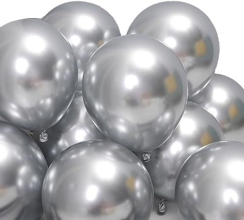 Globos negros para fiesta, paquete de 100 globos brillantes de helio de 12 pulgadas para decoraciones de graduación, boda, cumpleaños, aniversario,