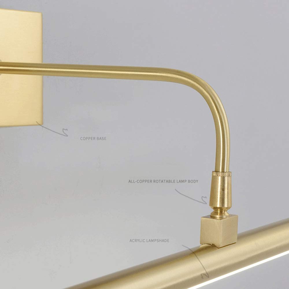 Luz espejo baño, luces espejo LED, lámpara espejo maquillaje, linterna pared regulable interior moderna para luz gabinete espejo baño 3 colores brillo