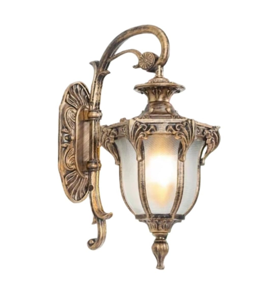Wandleuchte Aussen Wasserdichte Outdoor Wand Lichter Aluminium Glas Lampe Balkon Halterung Leuchte Für Terrasse Villa Haus Terrasse(Bronze)