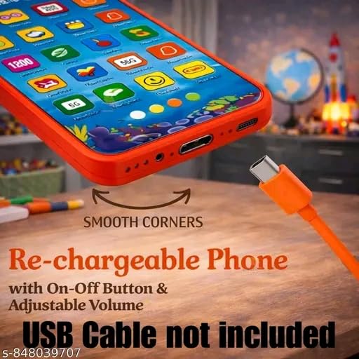 Image of Theme Toy Mobile Phone with Rechargeable Design, Interactive Function Toy for Boys & Girls Age 2+
