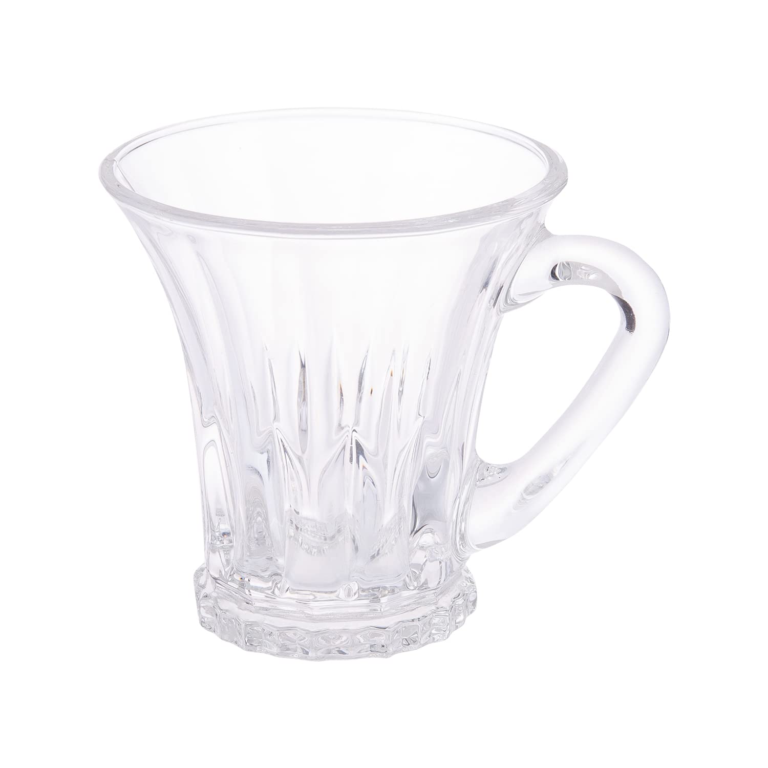 AKDC Glass Tea Mug L(8CM) XW(8CM) XH(8CM) Transparent