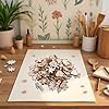 100 Pcs Unfinished Wooden Flower Wood Slice Leaf Pattern Wood Cutouts Pieces Mini Wooden Handmade Crafts Decoration, Craft Supplies #2