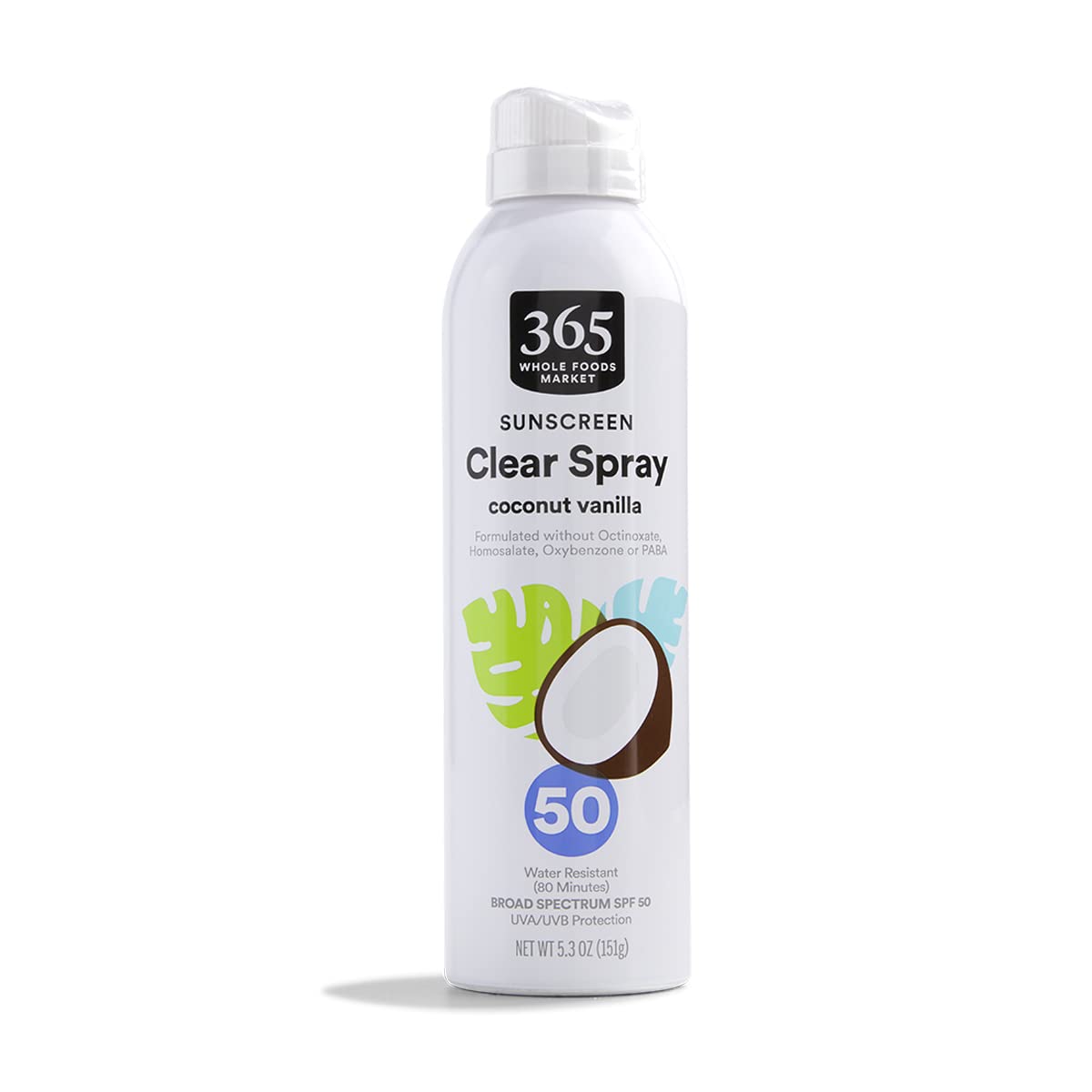 365 By Whole Foods Market Sunscreen Spf 50 Coconut Vanilla 5 3 Ounce