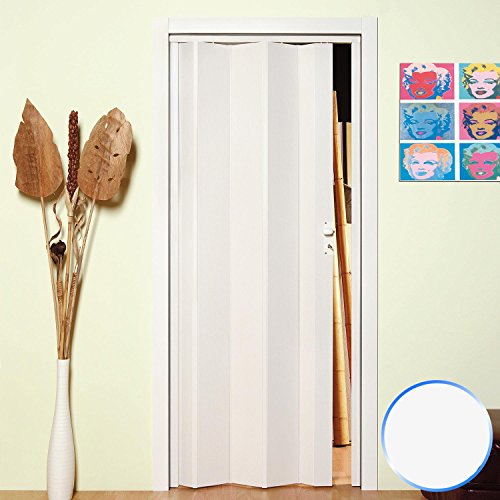 Forte Puerta Plegable de Interior de PVC Blanco Pastel 83x214 cm Mod.Maya