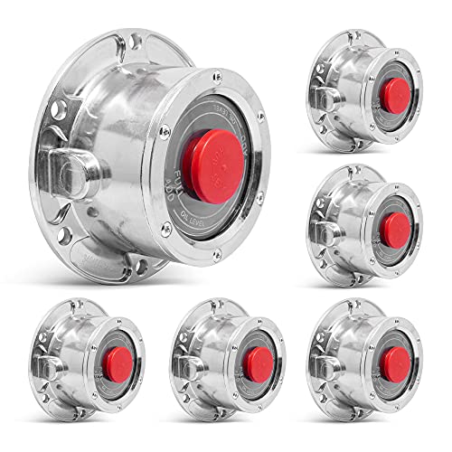 (6) 3404009PTP Polished Aluminum Hub Caps Replaces Stemco 300-4009 & 340-4009