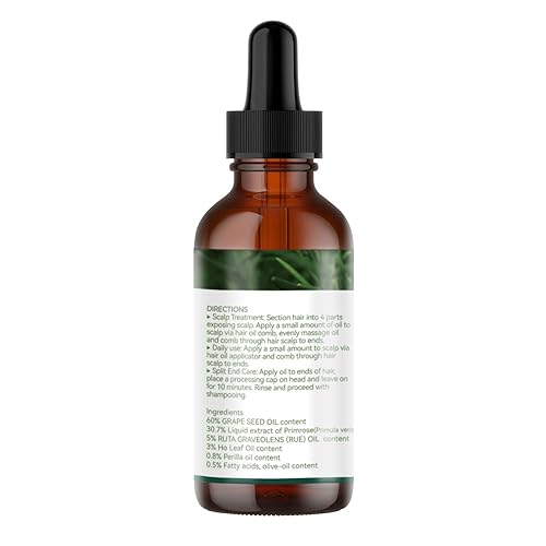 Miniatura 7 de Aceite de romero para el cabello + aplicador de aceite para el cuero cabelludo, kit de crecimiento del cabello con aceite de romero de 2 onzas x 2 y