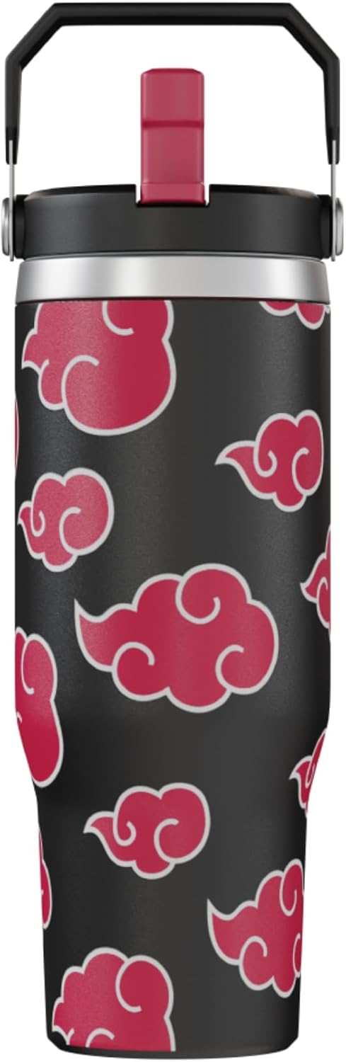 Team Liquid Naruto Akatsuki Cloud Tumbler with Lid, 30 Oz Water Cup, Vacuum Insulated, Anime Water Bottle, Reusable Insulated Stainless Steel tumbler for Water, Iced Tea or Coffee