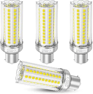 PINDOWS 16W LED Corn Bulbs B22 LED Bulbs 6000K Cool White,LED Light Bulbs 150W Incandescent Bulbs Equivalent,High Bright 1900LM Replace 120W~150W Incandescent Light,CRI 80+,Non-Dimmable,4-Pack