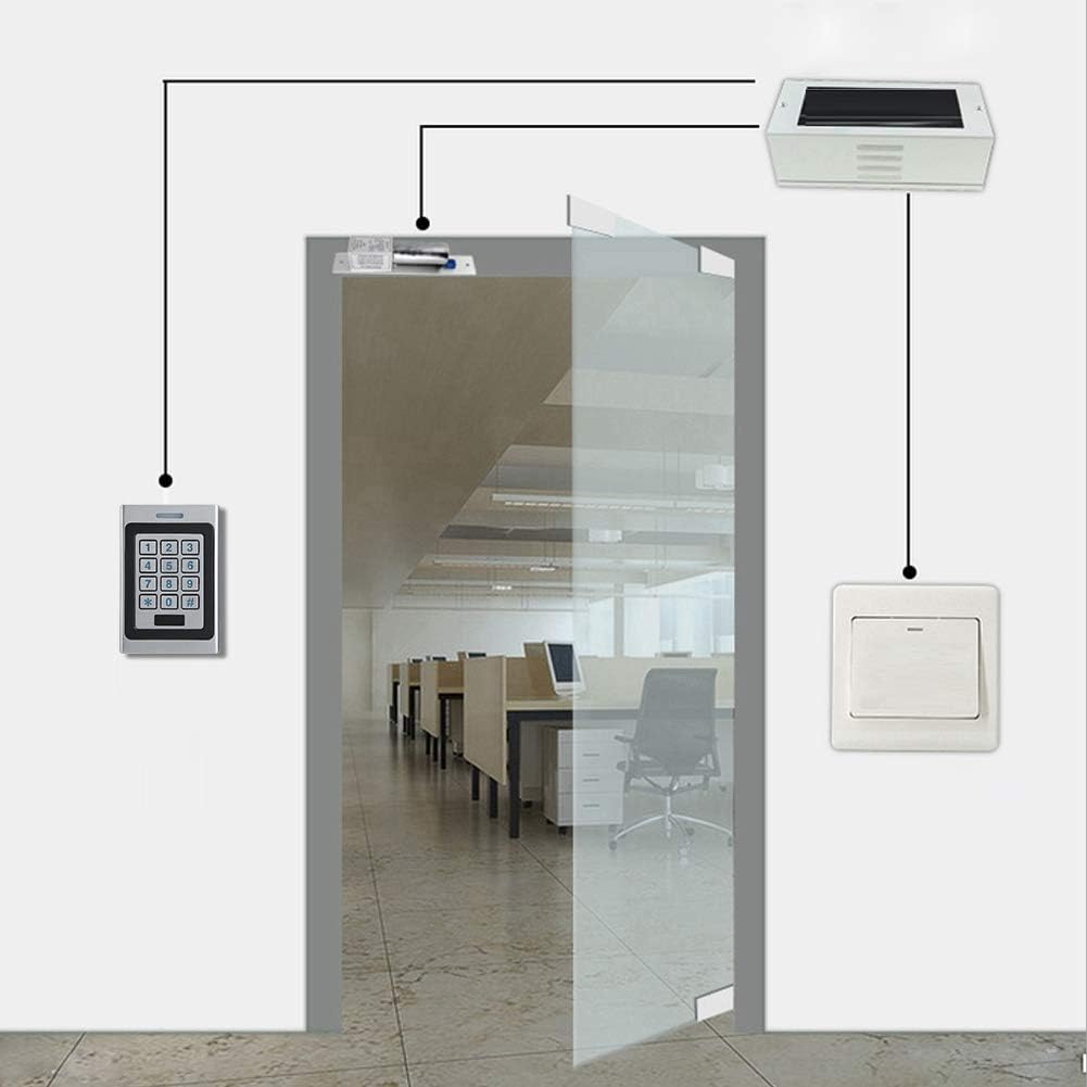 Diagram showing the Sonew A7-RK-EM access controller connected to a door lock system
