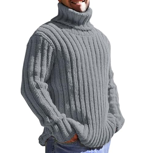 Pull col roulé homme tricot torsadé contre le vent froid restez au chaud et élégant