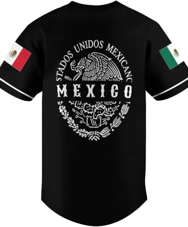 The Mexican Heat Baseball Jersey, Mexico Shirt, Mexican Football & Baseball Jersey, Sports Tops, Suitable for Games, Training