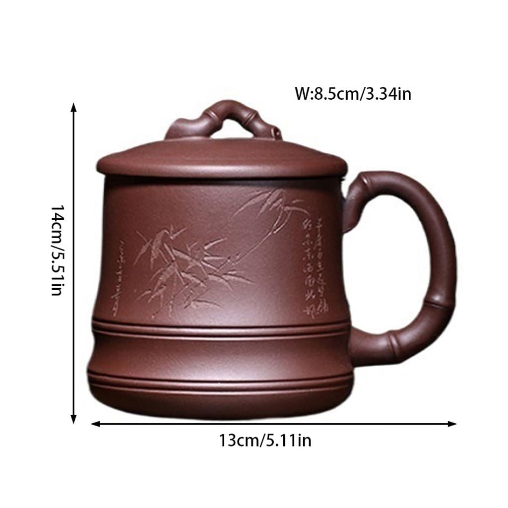 Tasse à thé Tasse à thé avec Filtre en Sable Violet, Tasse à thé Faite à la Main, Tasse à thé for la Maison, Le Bureau, la Cuisine, l'étude, 560 ML Tasses à thé réutilisables
