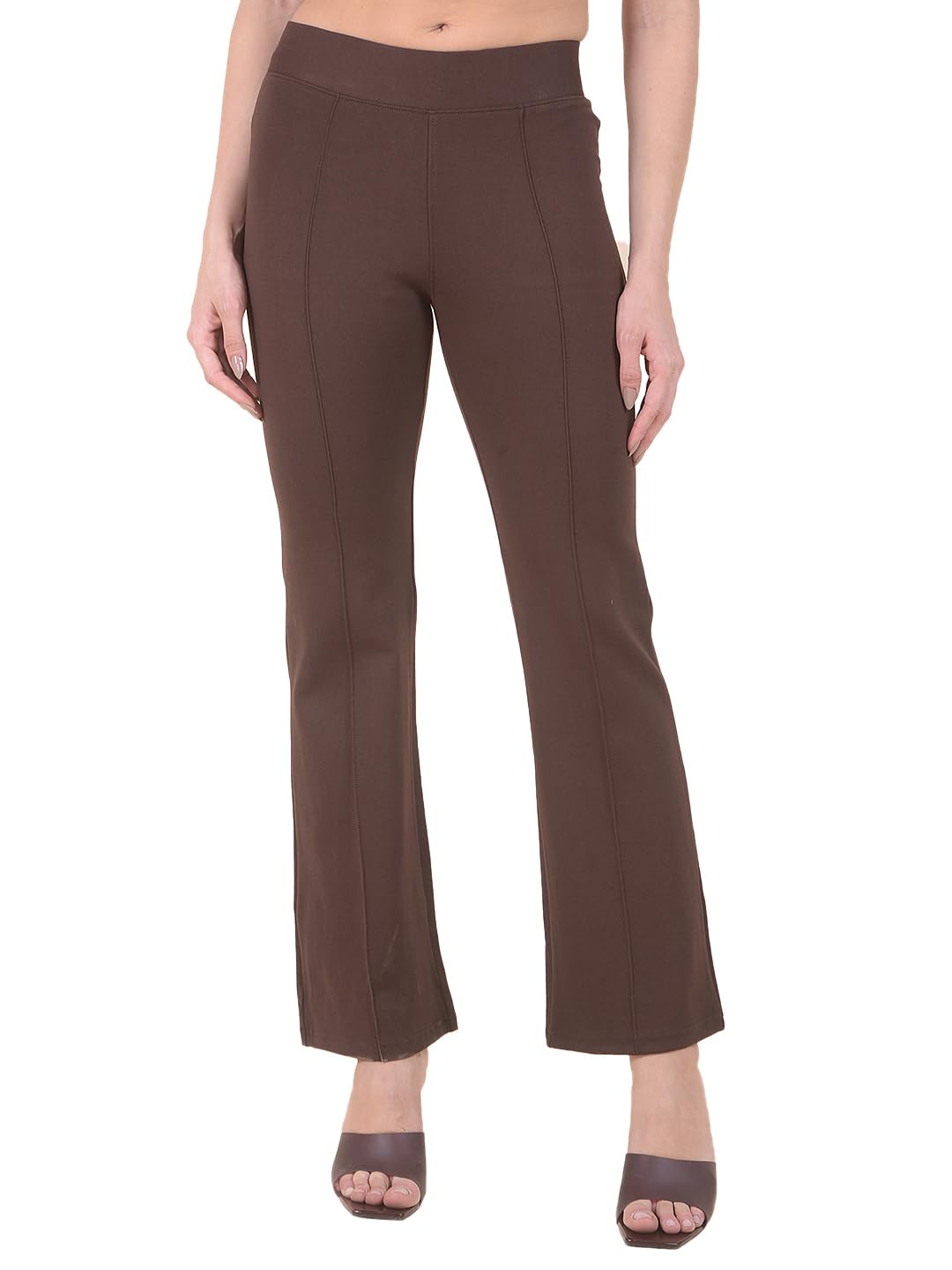 Women's Solid Grey Jeggins-image-47