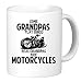 Some Grandpa's Play Bingo Real Grandpa's Ride Motorcycles. Funny Unique Biker Inspired Novelty Coffee Mug Cup Motorcycle Birthday Present for Grandpa.