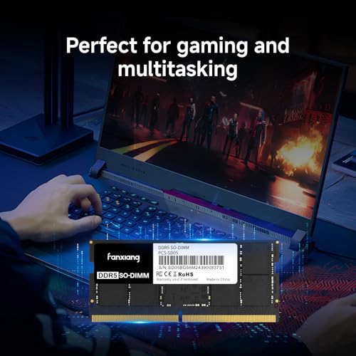 fanxiang SODIMM DDR5 5600MHz RAM 64GB Kit (2 x 32GB),CL46 1.1V SODIMM 262 Pin Laptop Memory Module Ram,Memory for Enhanced Gaming Performance and Smooth Multitasking - Thumbnail 6