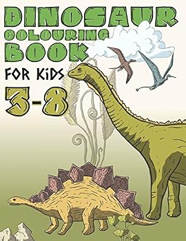 Paperback Dinosaur Colouring Book For Kids 3-8: Dinosaur Activity Book