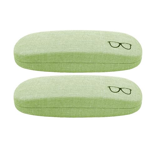 Image of ABAJI Eyeglasses Case Kids Students Reading Glasses Organizer Hard Shell Lint Lining Snap Close Men Women Boys Girls
