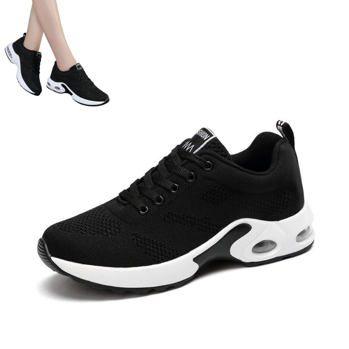 [REYATA] 女性用整形外科スニーカー、アーチサポート付きレディースウォーキングシューズ、軽量滑り止めエアクッションシューズ