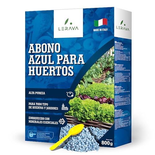 LERAVA® Abono Azul Universal para Huerto [granular] – 800g - fertilizante plantas - Abonos para tomates, plantas y frutales - abonar tierra para huerto - made in Italy