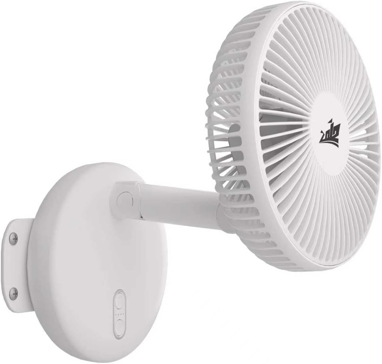 ZOIZ 12V RV Wall Mount Fan 7 inch, Quiet Oscillating Air Circulator with LED Light, Wall Mounted for...