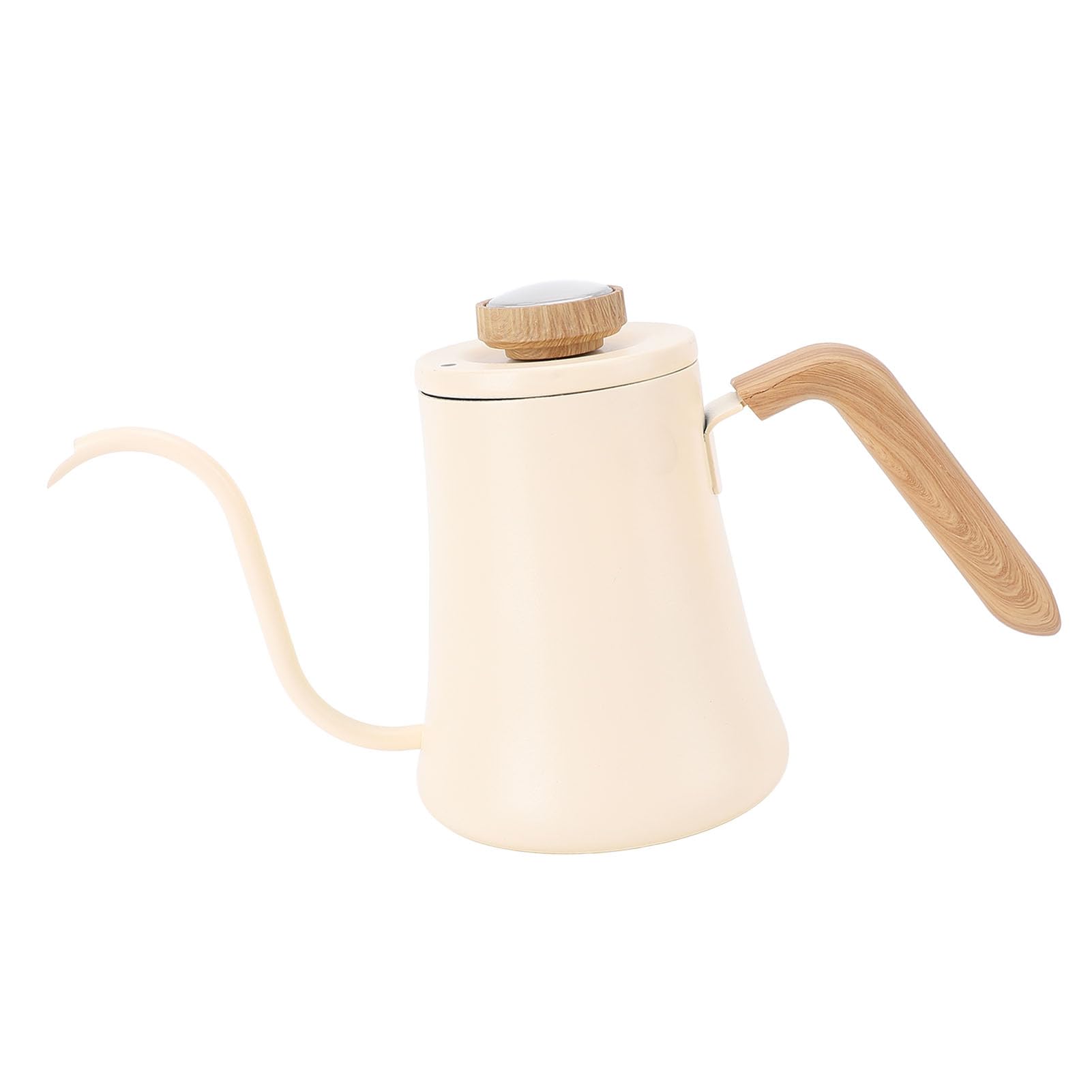 Tnfeeon Bollitore Elettrico a Collo di Cigno, Bollitore per caffè in Acciaio Inossidabile 304, Elettrico da 600 Ml con Termometro Integrato, Opaco per caffè, tè, Campeggio