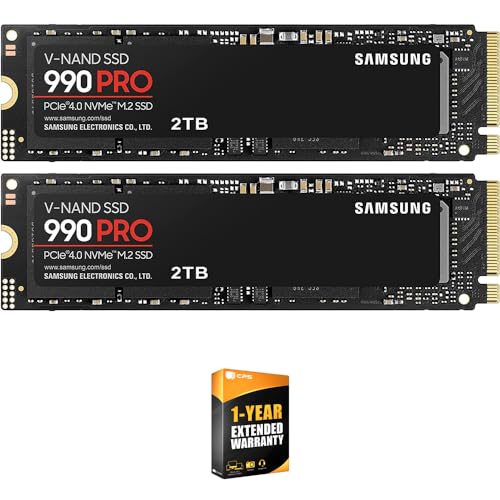 Samsung MZ-V9P2T0B/AM 990 PRO 2TB PCIe 4.0 NVMe \bhXe[ghCu (2pbN) AbvO[hfXNgbvPC܂PS5ƃXg[Woh 1NԂCPSیpbNt, E2SAMM