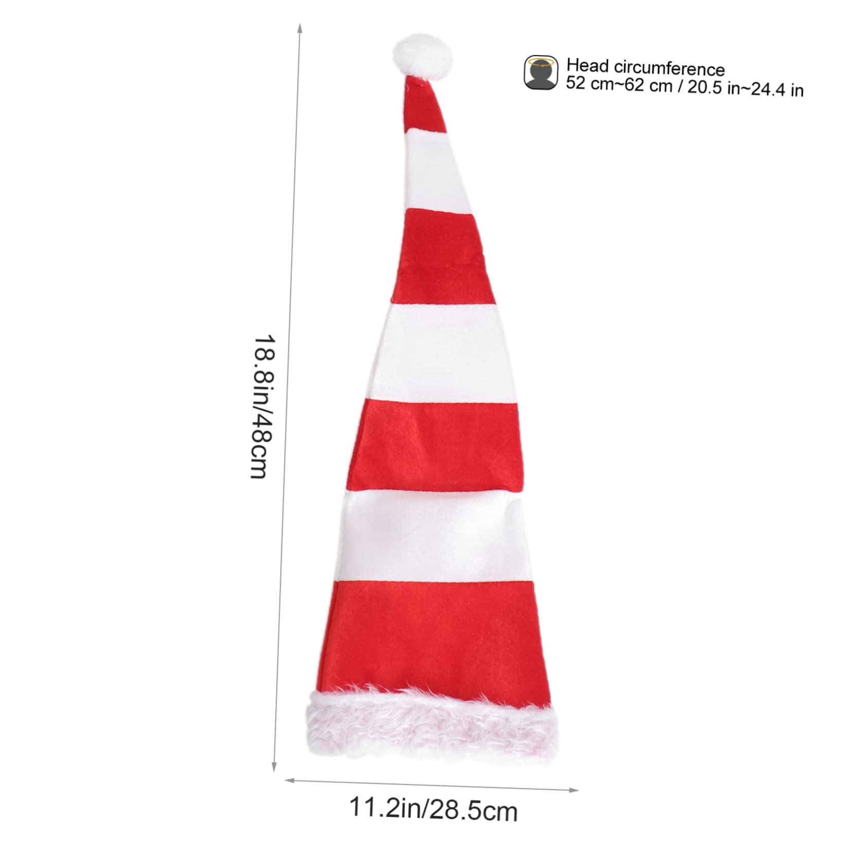 2pezzi Cappello da Elfo Natalizio in Stoffa Accessorio per Costumi da Festa di Natale Decorazione per Festival