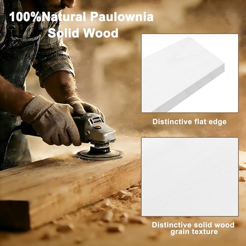 Image of 36 Inch Floating Shelves, Set of 2 Deep Floating Shelves 12in Depth, Floating Shelves Long Heavy Duty Wood Shelves for Wall, Solid Wood White Finish