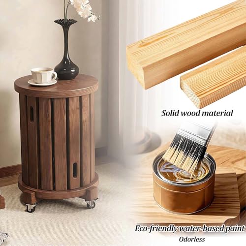 Juego de 4 taburetes de madera apilables, diseño de anidación, taburetes industriales para cocina, jardín, aula, hogar - imagen 3