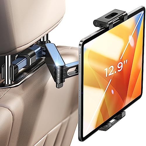 LISEN Tablet iPad Car Holder Back Seat - Stretchable Tablet Holder for Car Headrest, Road Trip Must Haves Tablet iPad Car Mount Car Accessories for Kids Fits All 4.7-12.9" Devices