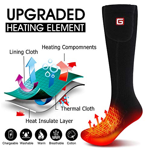 Svpro Improved Heated Socks, Electric Battery Heating Socks for Men Women, Winter Skiing Hunting Hiking Motorcycle Warm Cotton Socks Foot Heater - Image 7