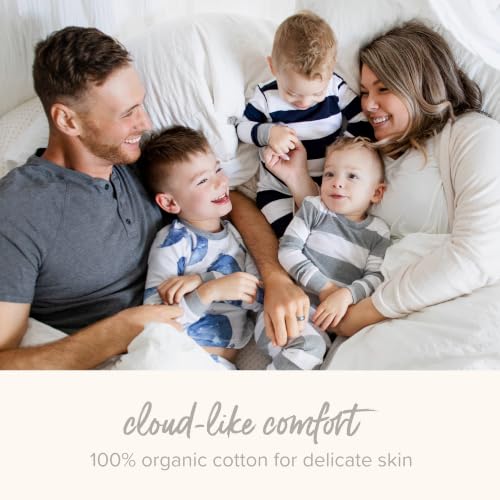 Burt's Bees Baby Organic Cotton Sleep and Play Footed Pajamas for Boys, Zipper PJ Newborn Sleeper with Non-Slip Bee Grips — view 5